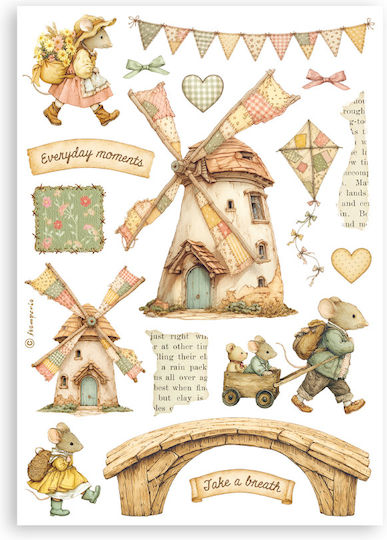 Washi Pad A5 Selbstklebende Blätter 8 Stück Cozy Family