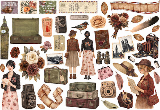 Autocolante Die Cuts-Ephemera Stamperia Our Way