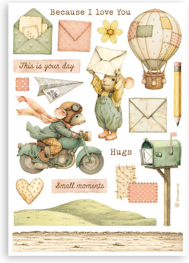 Washi Pad A5 Selbstklebende Blätter 8 Stück Cozy Family
