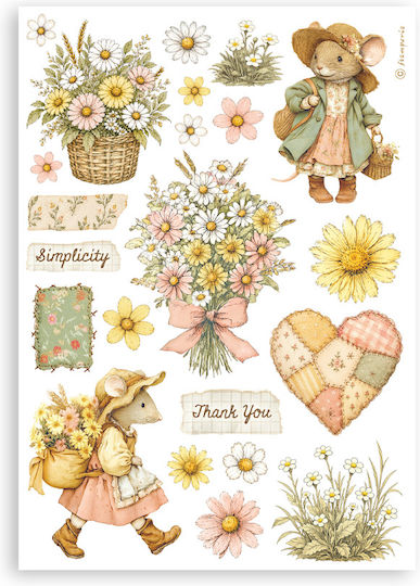 Washi Pad A5 Selbstklebende Blätter 8 Stück Cozy Family