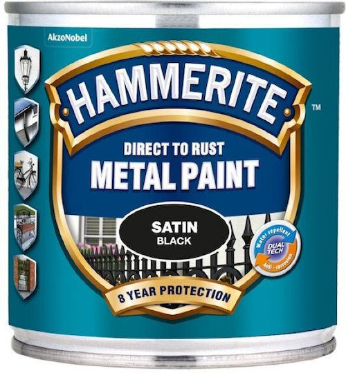 Hammerite 0.25lt Сатен Черен Сатен