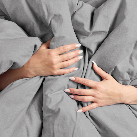 Das Home 5452 Super-Double Fitted Bed Sheet 160x200+35cm Grey