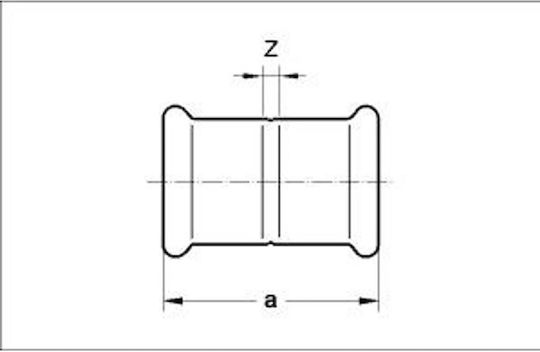 Sanha Χάλκινη Μούφα Press Gas 15mm 11027015