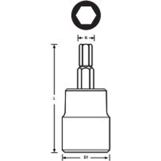 Stanley Bit Steckschlüssel Imbus 1/2'' H4 X 55mm Stmt73371-8b