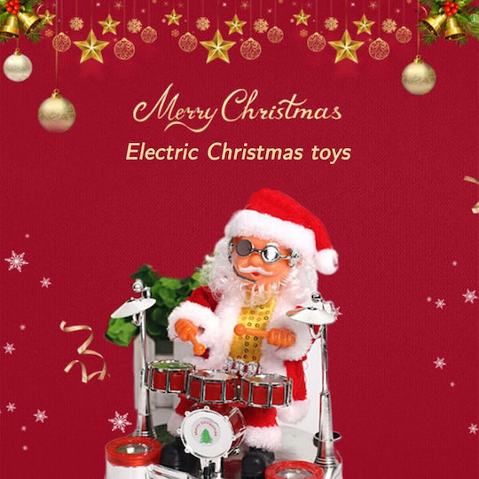 Decorative Christmas Santa With Musical Red 20x17cm