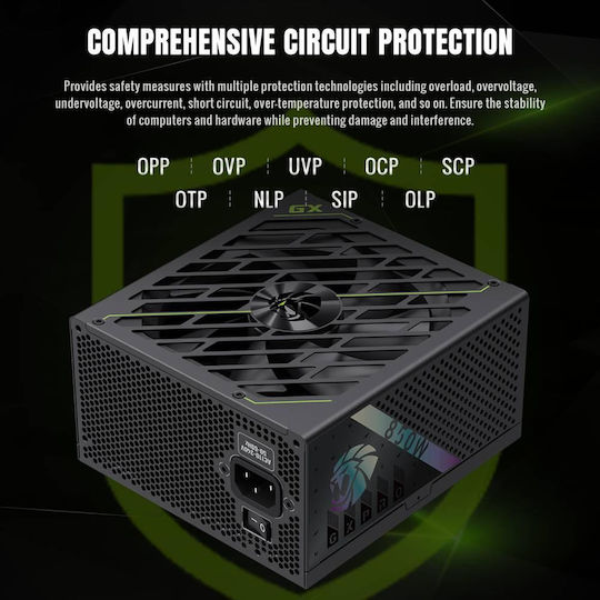 GameMax GX 850G 850W Black Computer Power Supply Full Modular 80 Plus Gold