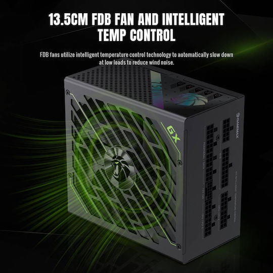 GameMax GX PRO 750G 750W Black Power Supply Full Modular 80 Plus Gold