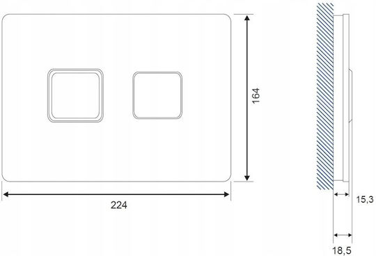 Cersanit Flush Button for Cisterns S97-058