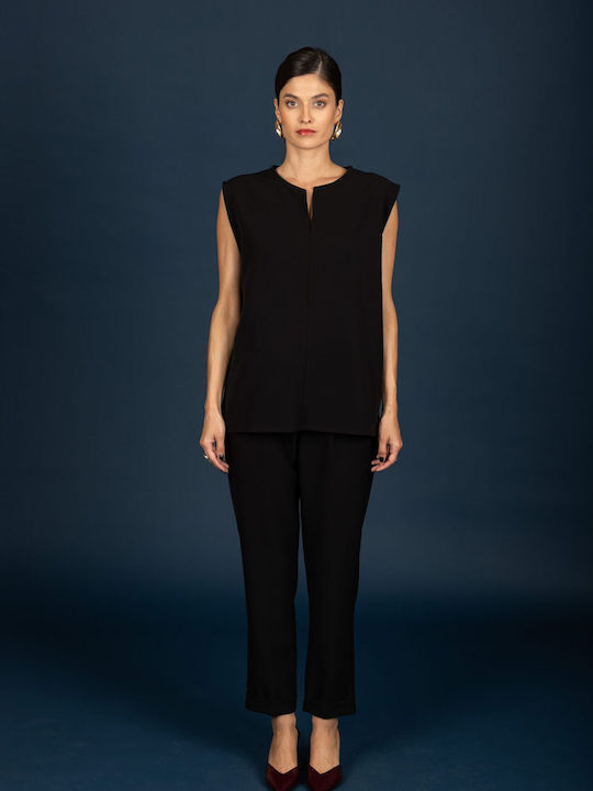 Women's Fabric Trousers Black