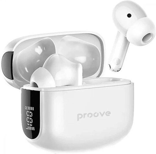 Proove Tempo In ear Безжични слушалки Аксесоари с Устойчивост на изпотяване и Калъф за зареждане Бели