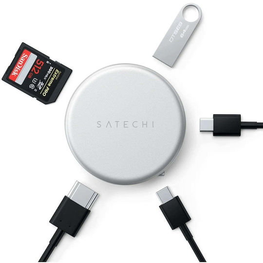 Satechi OntheGo USB-C Docking Station with Silver