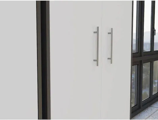Βιβλιοθήκη Anthracite White 74x35x180εκ.