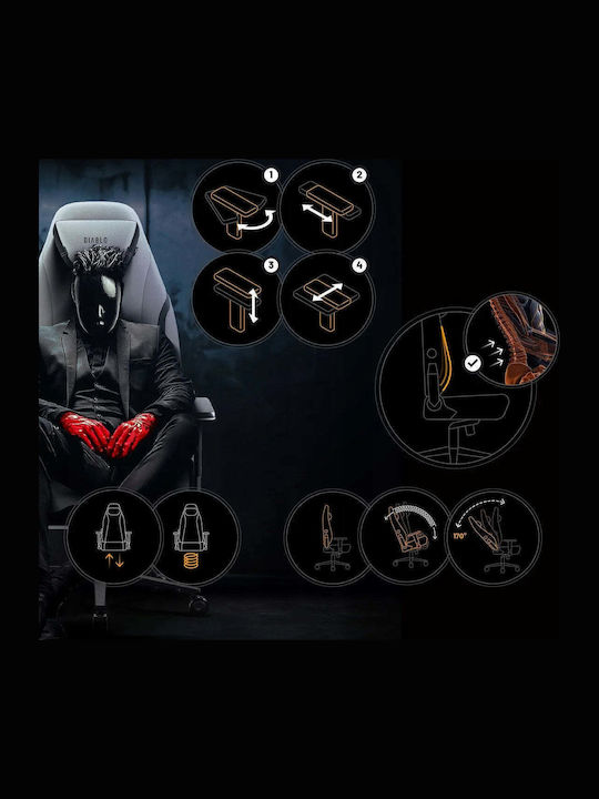 Diablo X.Eye Prime Fabric Gaming Chair with Adjustable Arms Nightwolf Moon
