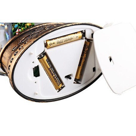Decoratiune Iluminată Lanternă de Crăciun cu Moș Crăciun pe Baterii 13x8x21cm