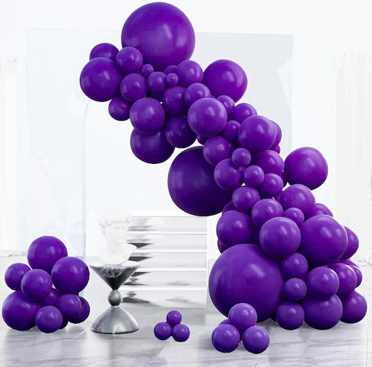 Set 12 Baloane Latex Violet 25 cm