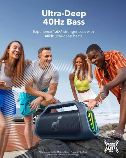 Anker Soundcore Boom 2 Plus Boxă Bluetooth Rezistentă la Apă 140W cu Durată a Bateriei de Până la 20 de Ore Albastră