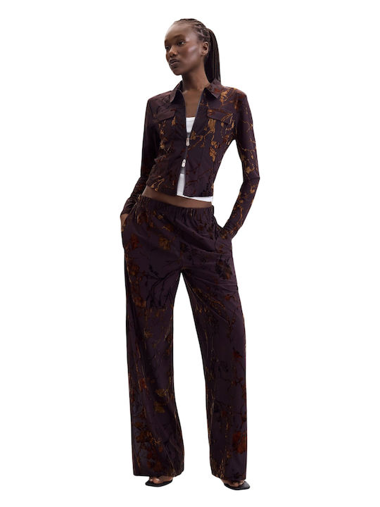 Long Sleeve Women's Shirt Brown