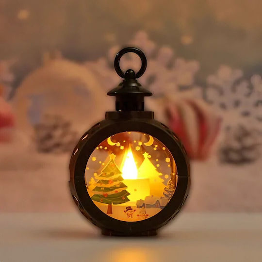Lampion De Crăciun Din Sticlă Negru 13.5x9 Cm
