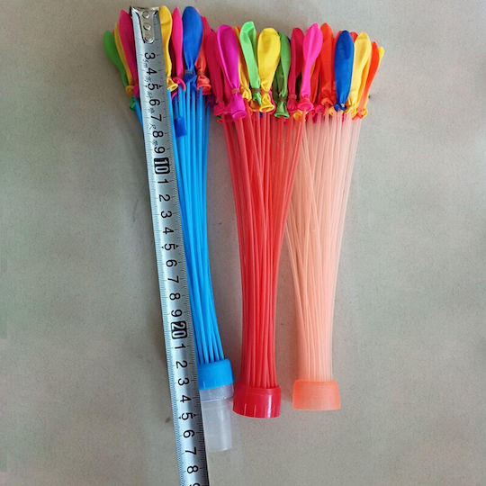 Set 111 Latex Balloons Flippy Aqua Party Quick Fill System 10 Cm Diameter Multicolor
