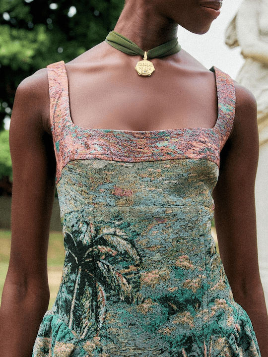 Summer Midi Slip Dress Multicolor
