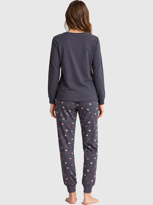 Infiore Winter Women's Pyjamas Set Blue Navy