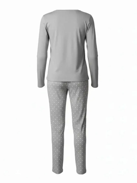 Mihra Set De Pijamale Dama Gri De Iarnă Mihra Set De Pijamale Dama Gri De Iarnă