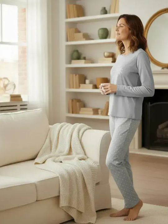Mihra Winter Women's Grey Pyjama Set