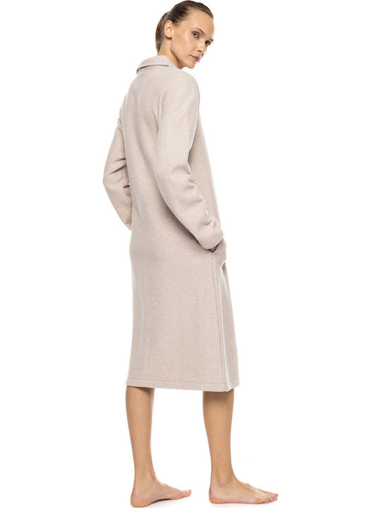 Pink Label Winter Women's Fleece Robe Sand