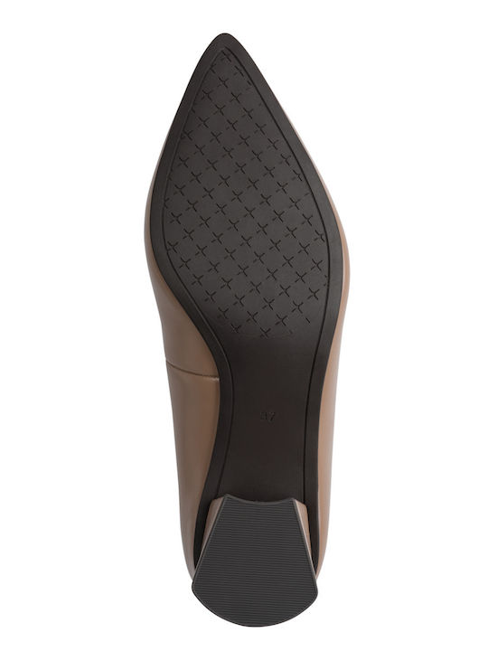 Leder Pumps Beige