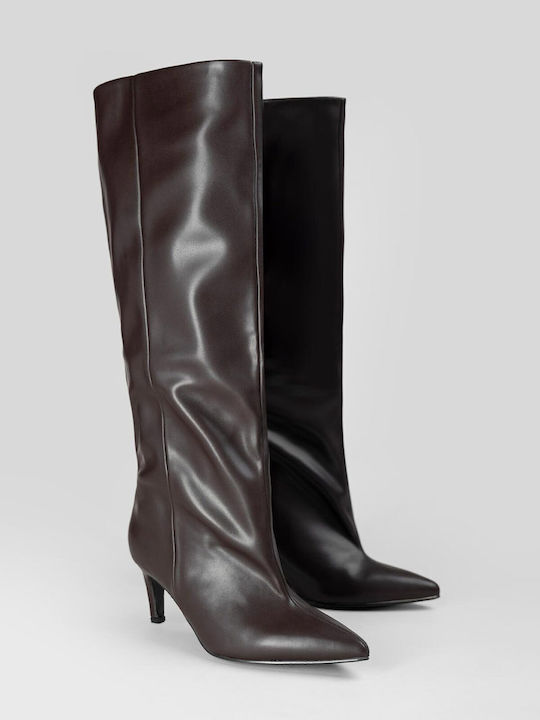 Damenstiefel mit Mittelhohem Absatz Braun