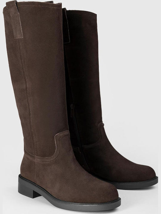 Leder Damenstiefel Braun