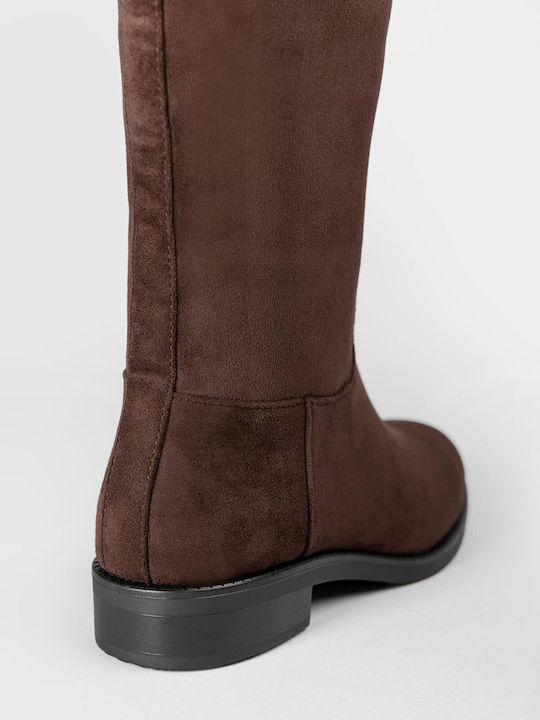 Wildleder Damenstiefel Reiten Braun