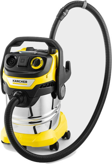 Karcher WD 5 P S V-25 5 22 Wet-Dry Vacuum 1100W With Stainless Steel Drum 25lt Yellow