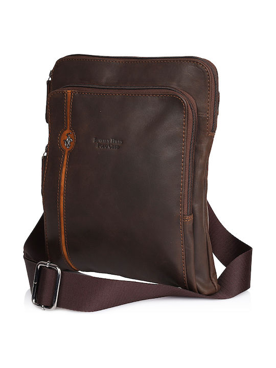 Leather Men's Shoulder / Crossbody Bag Brown