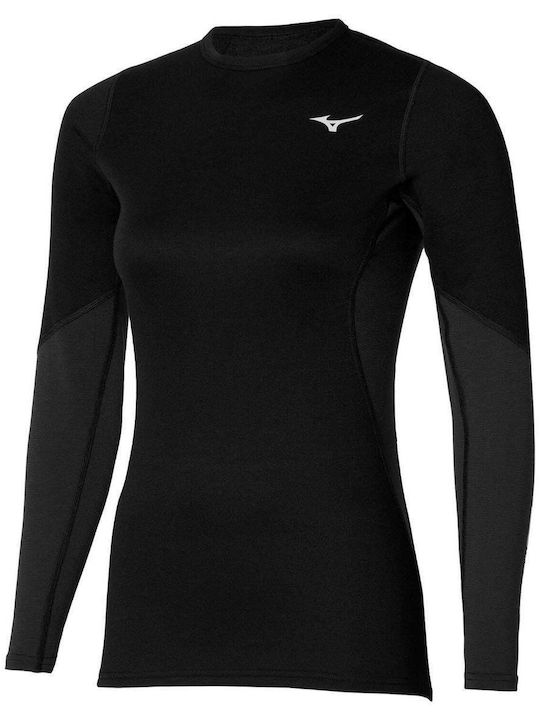 Mizuno Ισοθερμική Μπλούζα Μαύρη Mizuno Ισοθερμική Μπλούζα Μαύρη