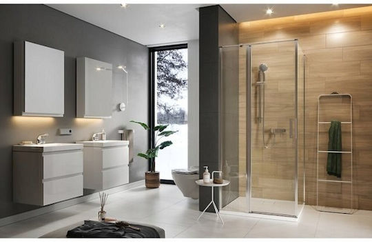 Cersanit Fixed Side for Shower 90x195cm Clear Glass