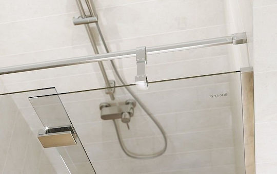 Cersanit Duschkabine mit Aufklappbare Tür 90x200cm Klarglas Chrom