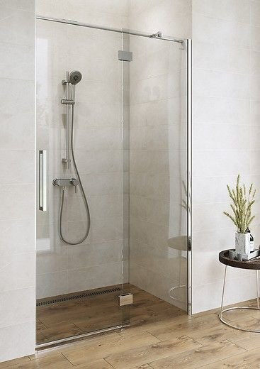 Cersanit Shower Cabin for Shower with Hinged Door 100x200cm Clear Glass