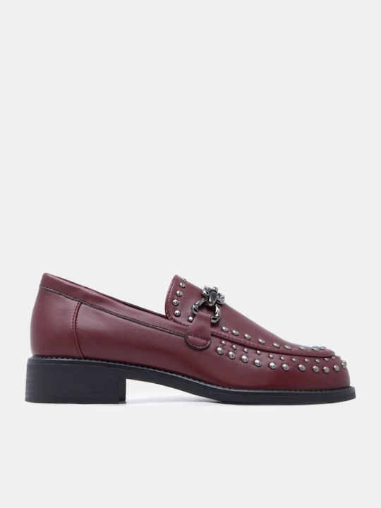 Mocasini Dama Loafers În Culoare Bordo