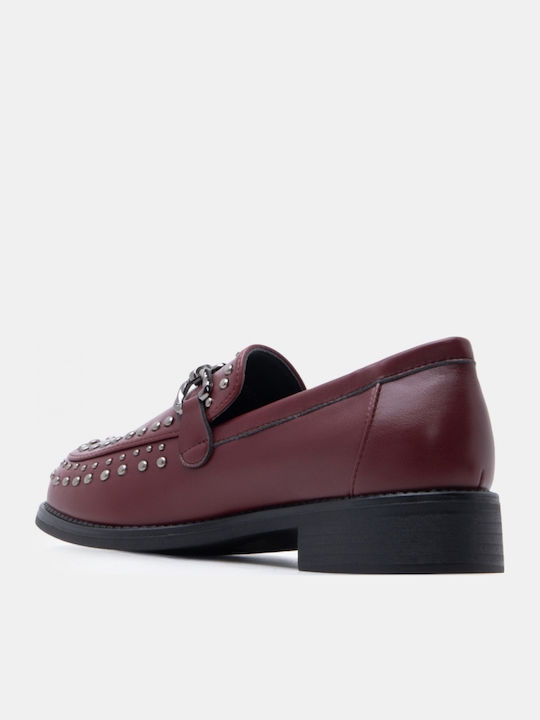 Mocasini Dama Loafers În Culoare Bordo