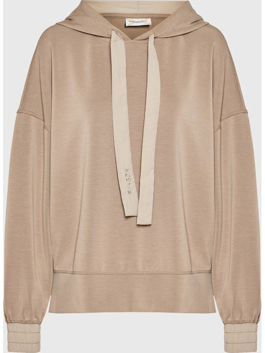 Women's Hooded Sweatshirt Brown-fog
