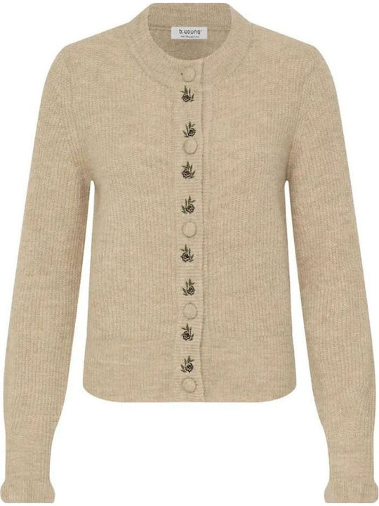 Gestrickte Damen Strickjacke Beiges