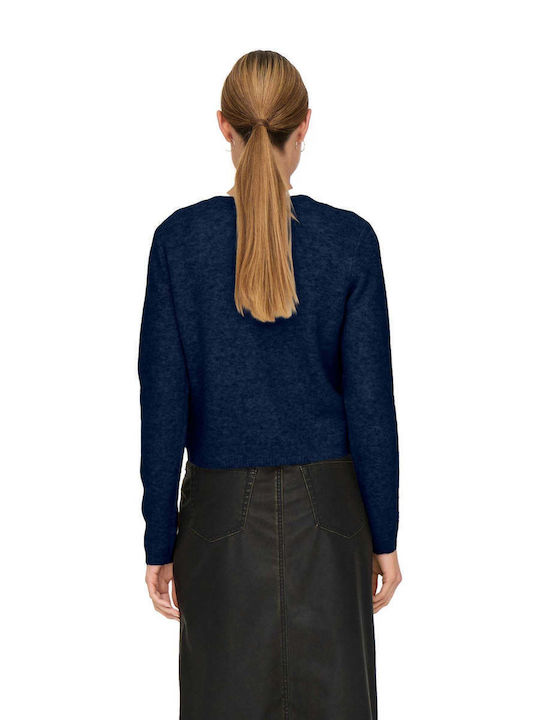 Damen Strickjacke Gestrickt Blau