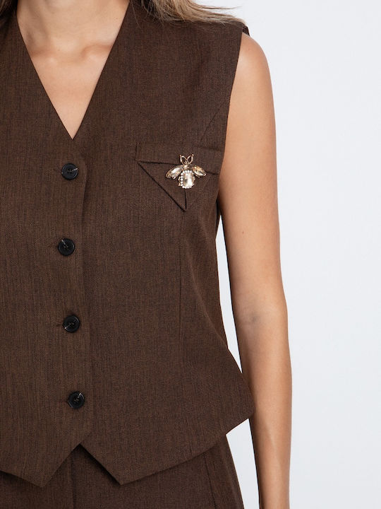 Women's Brown Vest