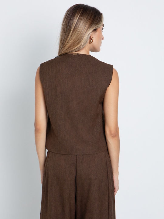 Women's Brown Vest