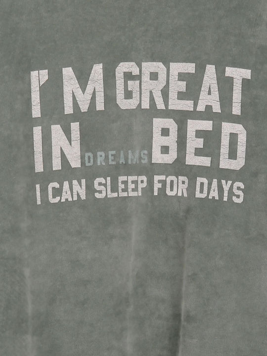 Dreams by Joyce I'm Great Χειμερινή Ανδρική Πιτζάμα Βαμβακερή Χακί