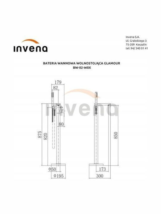 Invena Mischung Badewanne Komplettes Set Gold