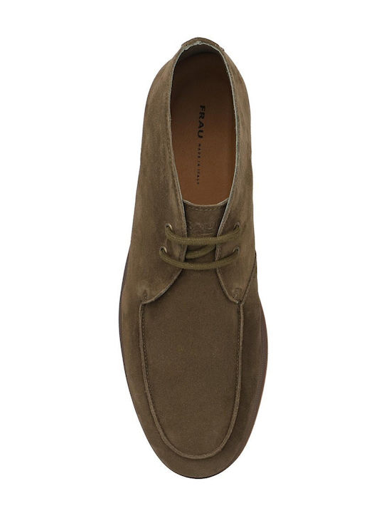 Suede Herrenstiefel Khaki