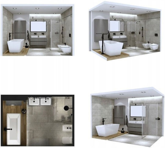 Cersanit Freestanding Acrylic Bathtub 162x72cm