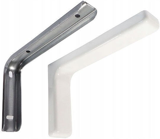 Malys Group Heavy-Duty Metal Shelf Bracket In White Colour 240x144mm 2 Pieces